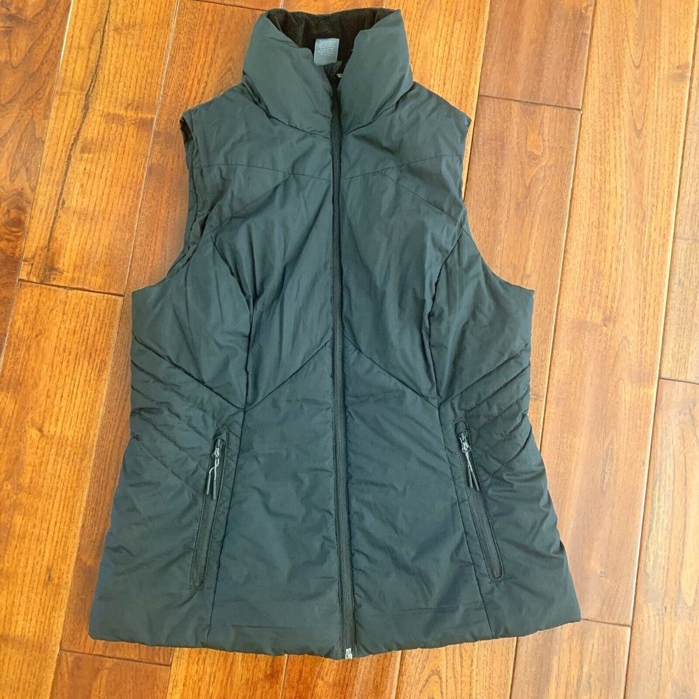 Black Puffer Vest Women's M Champion C9 FiberFil Plush Lined Collar Pockets